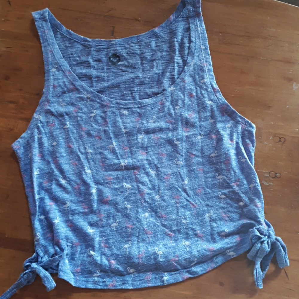 Roxy tank crop top with ties